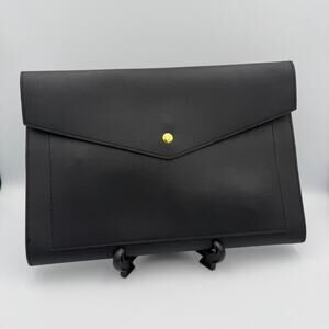 Glass Ladder & Co. The Megan Portfolio Clutch Black Vegan Leather
